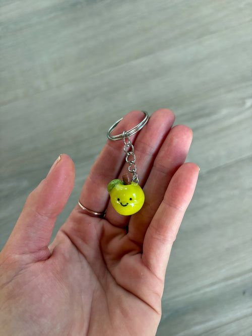 Green apple Jellycat inspired keyring