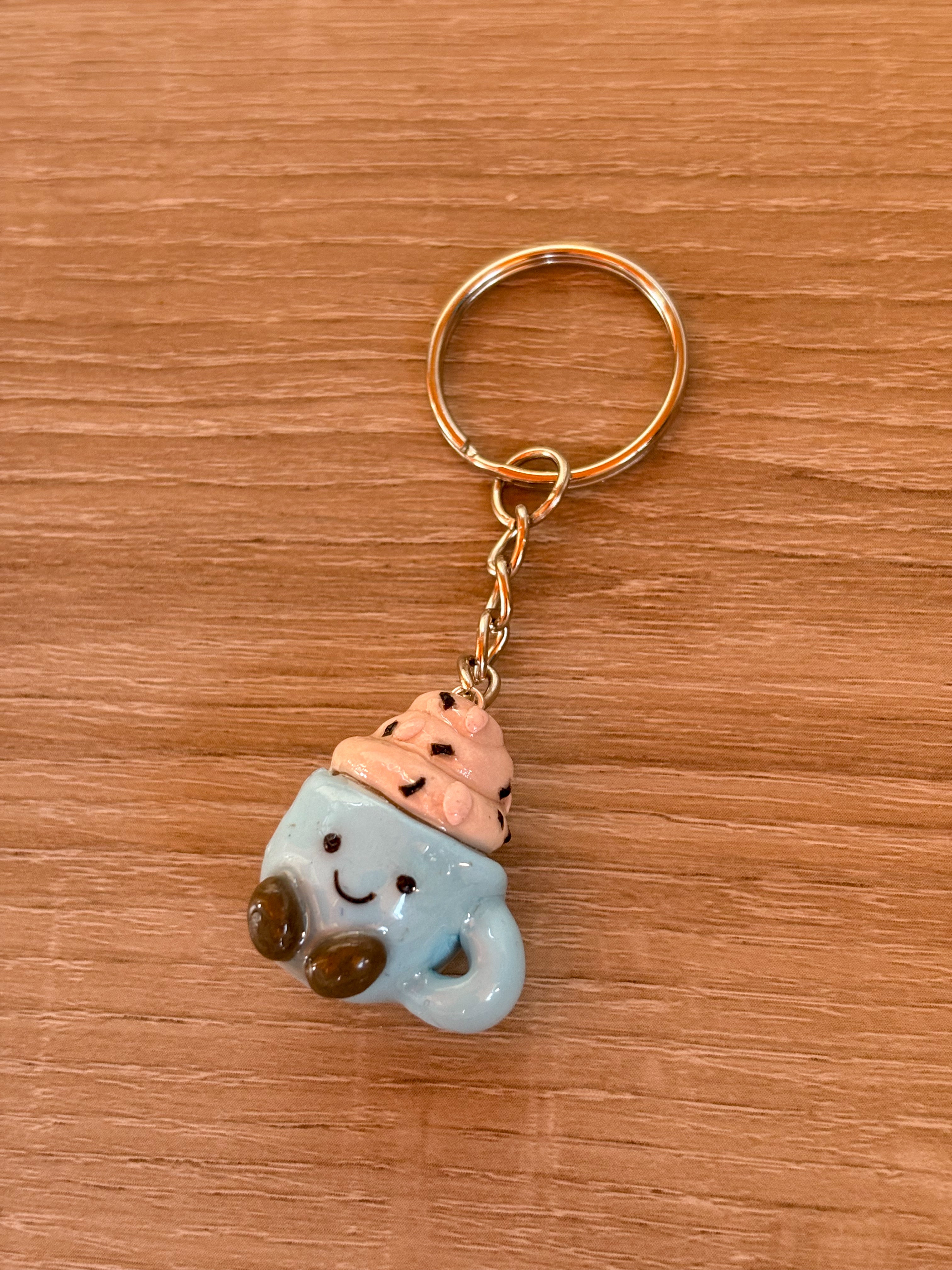 Jellycat inspired hot chocolate keyring