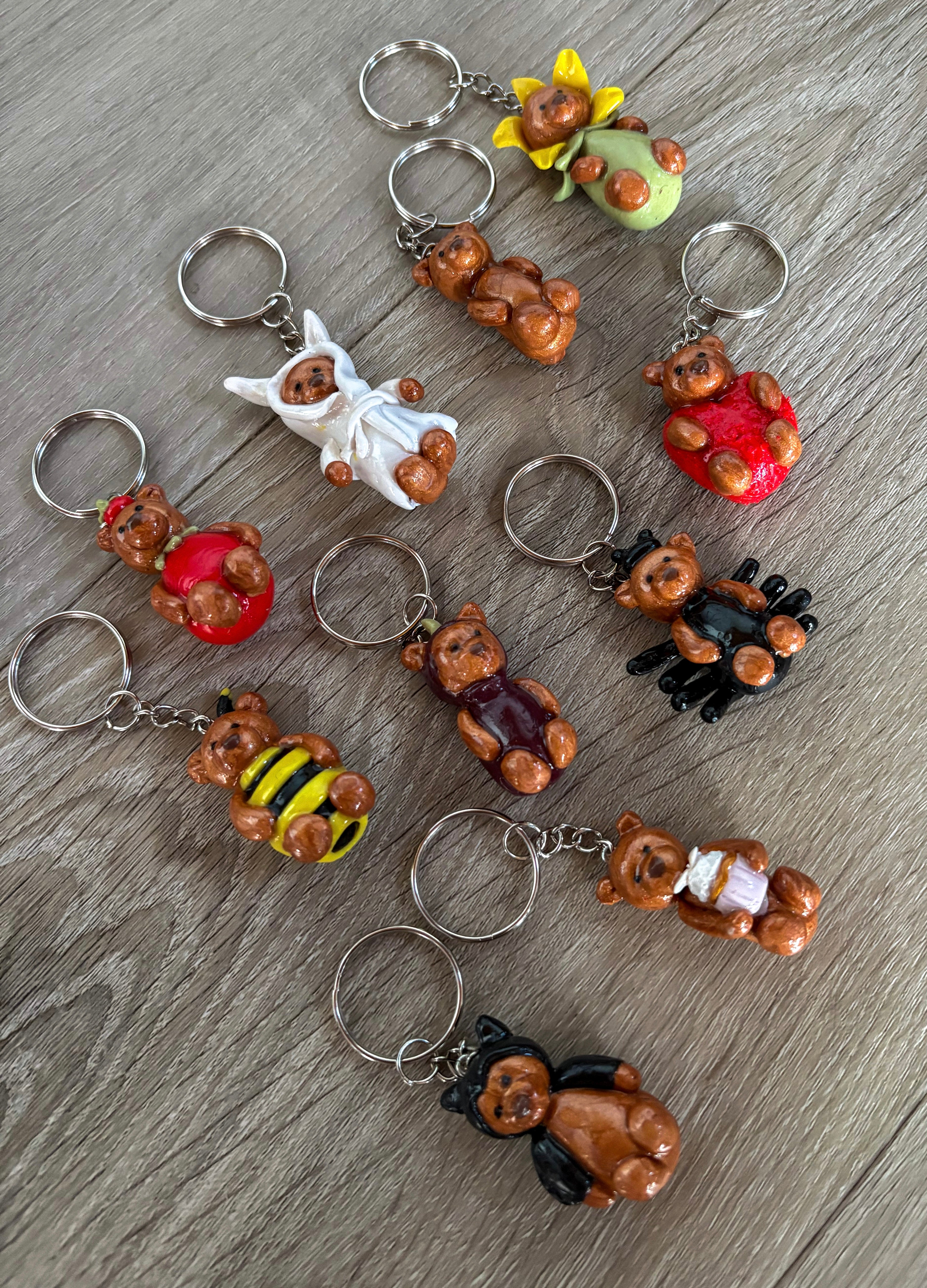 Bartholomew bear Jellycat inspired keyring