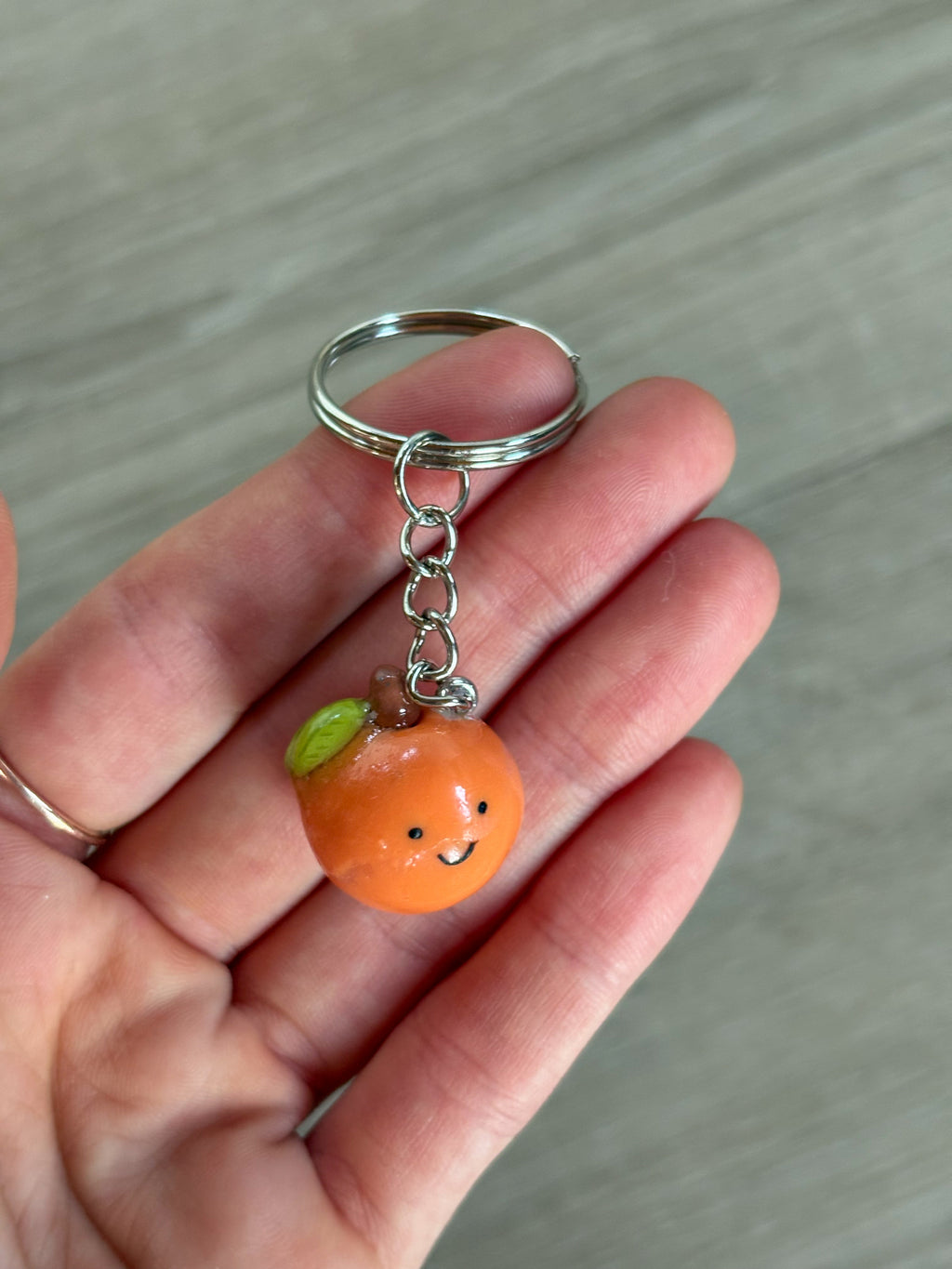 Jellycat inspired orange keyring