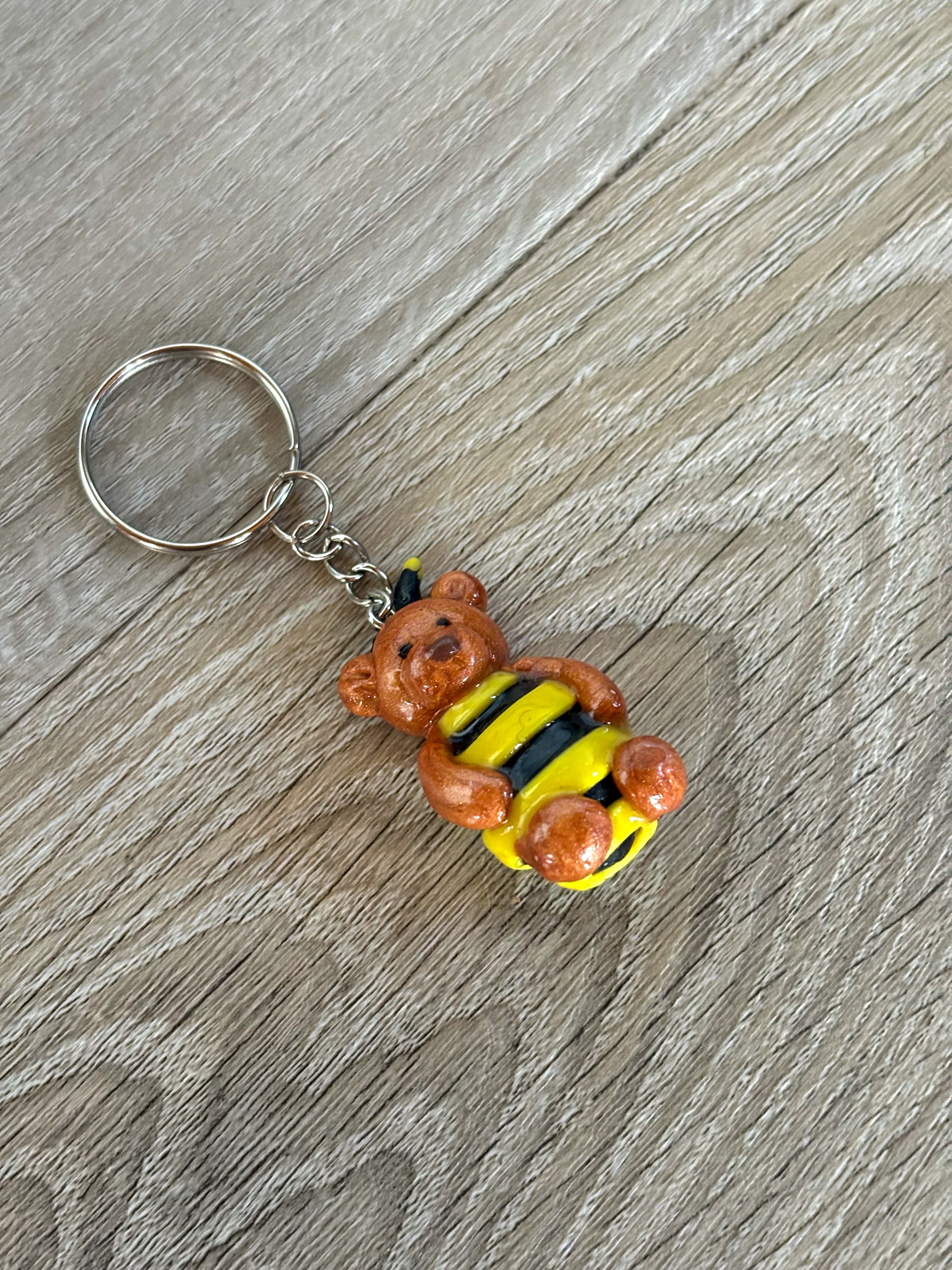 Bumble bee bear Jellycat inspired keyring