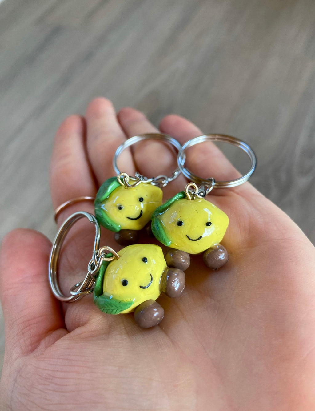 Jellycat inspired lemon keyrings
