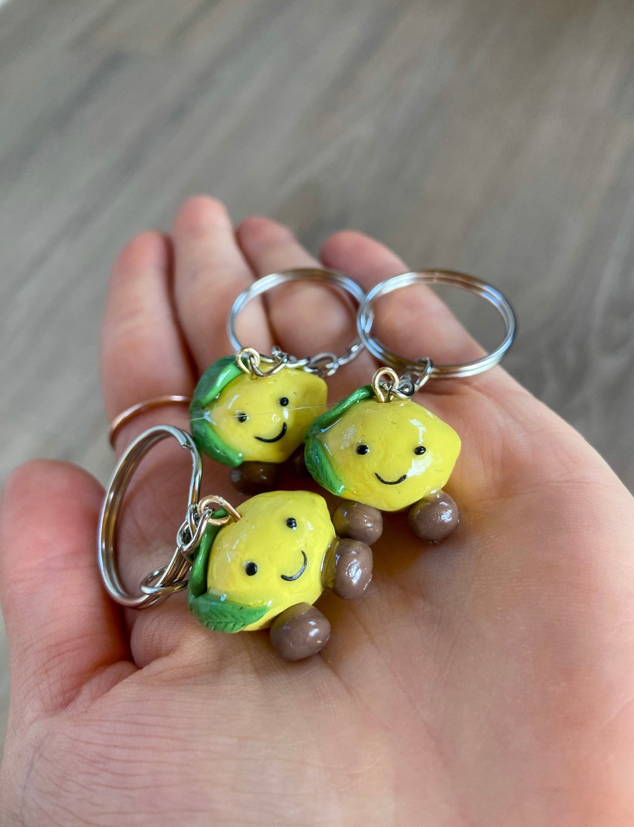 Jellycat inspired lemon keyrings