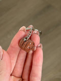 Chocolate Jellycat inspired macaron keyring