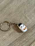 White grad jellycat inspired marshmallow non - resin keyring