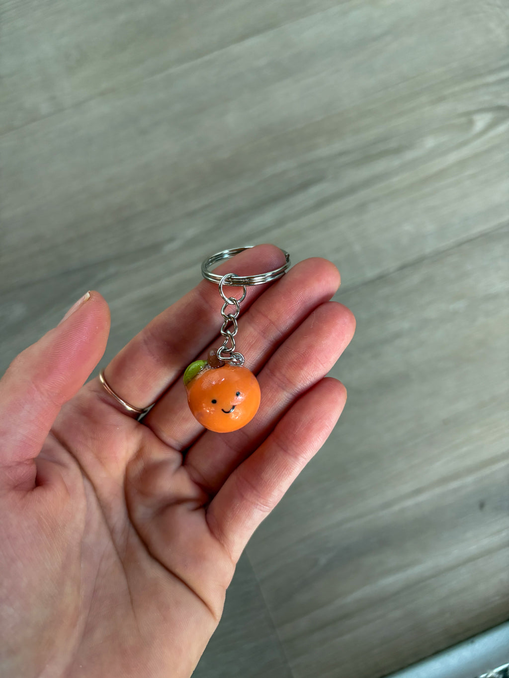 Jellycat inspired orange keyring