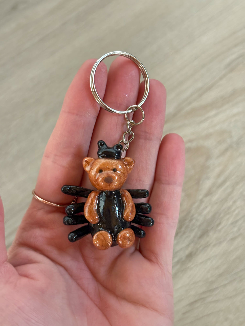 Spider bartholomew bear Jellycat inspired keyring