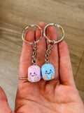 Jellycat inspired magnetic marshmallow keyrings (pink and blue)