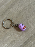 Purple jellycat inspired marshmallow non resin keyring