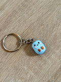 blue jellycat inspired non- resin marshmallow keyring
