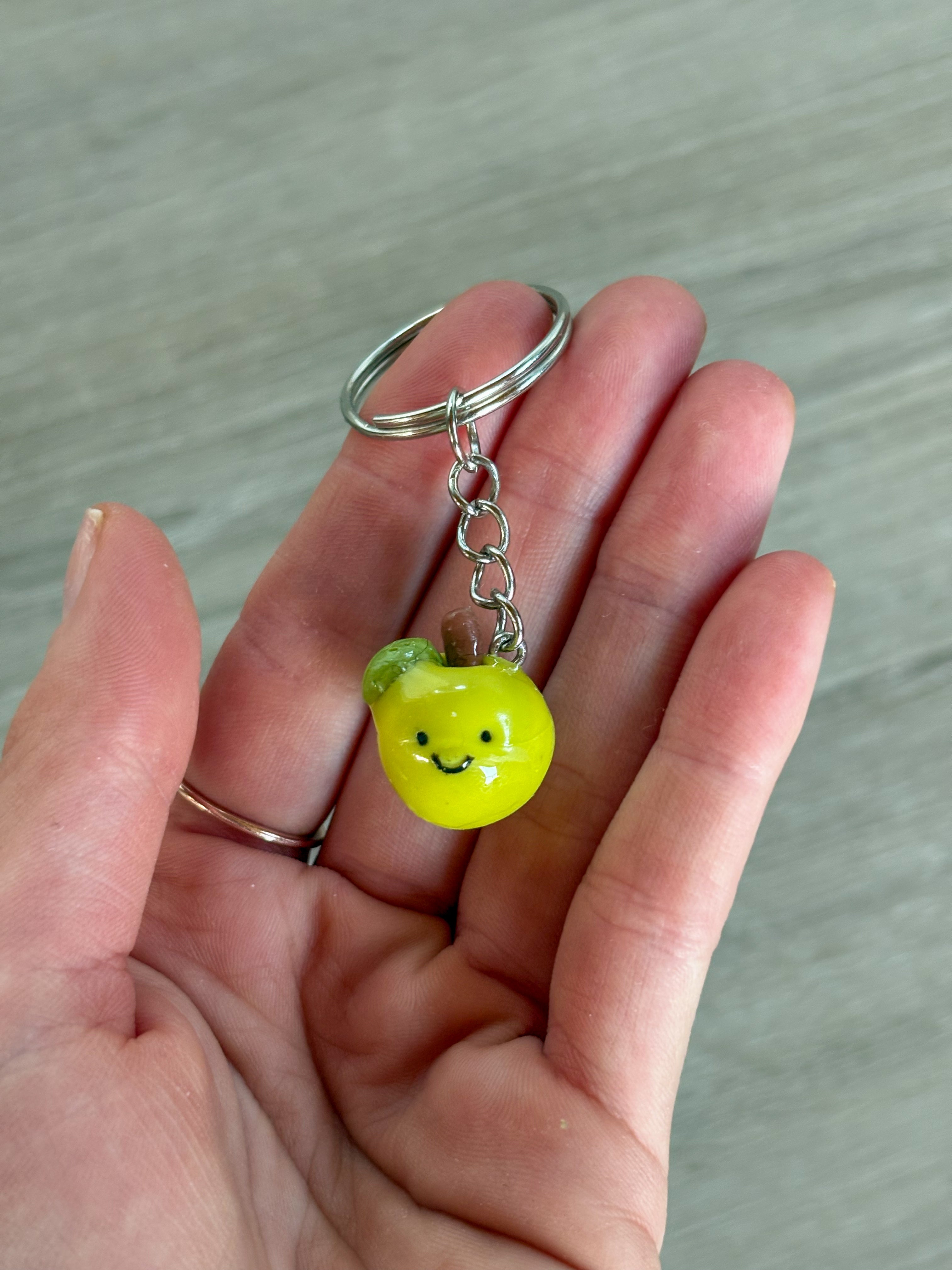Green apple Jellycat inspired keyring