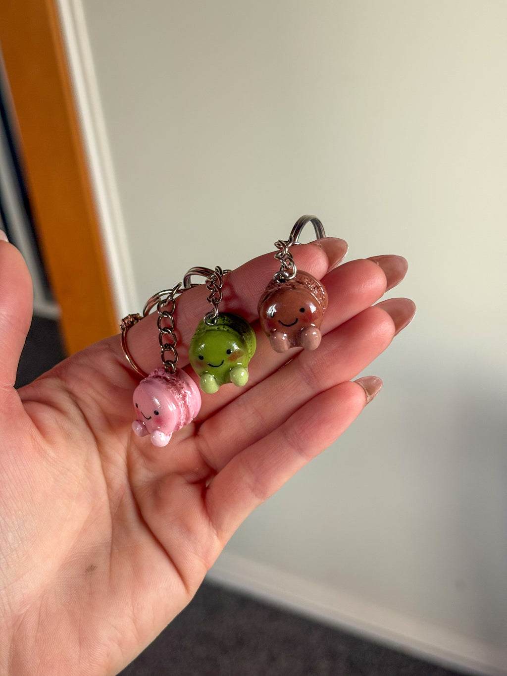 Macaron Jellycat inspired trio keyrings