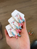Sugar coated snake lolly earrings