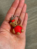 Jellycat inspired strawberry Bartholomew bear keyring