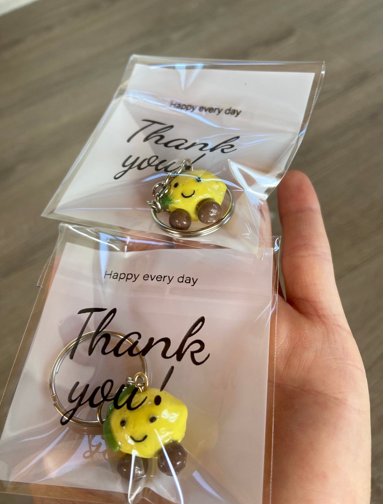 Jellycat inspired lemon keyrings