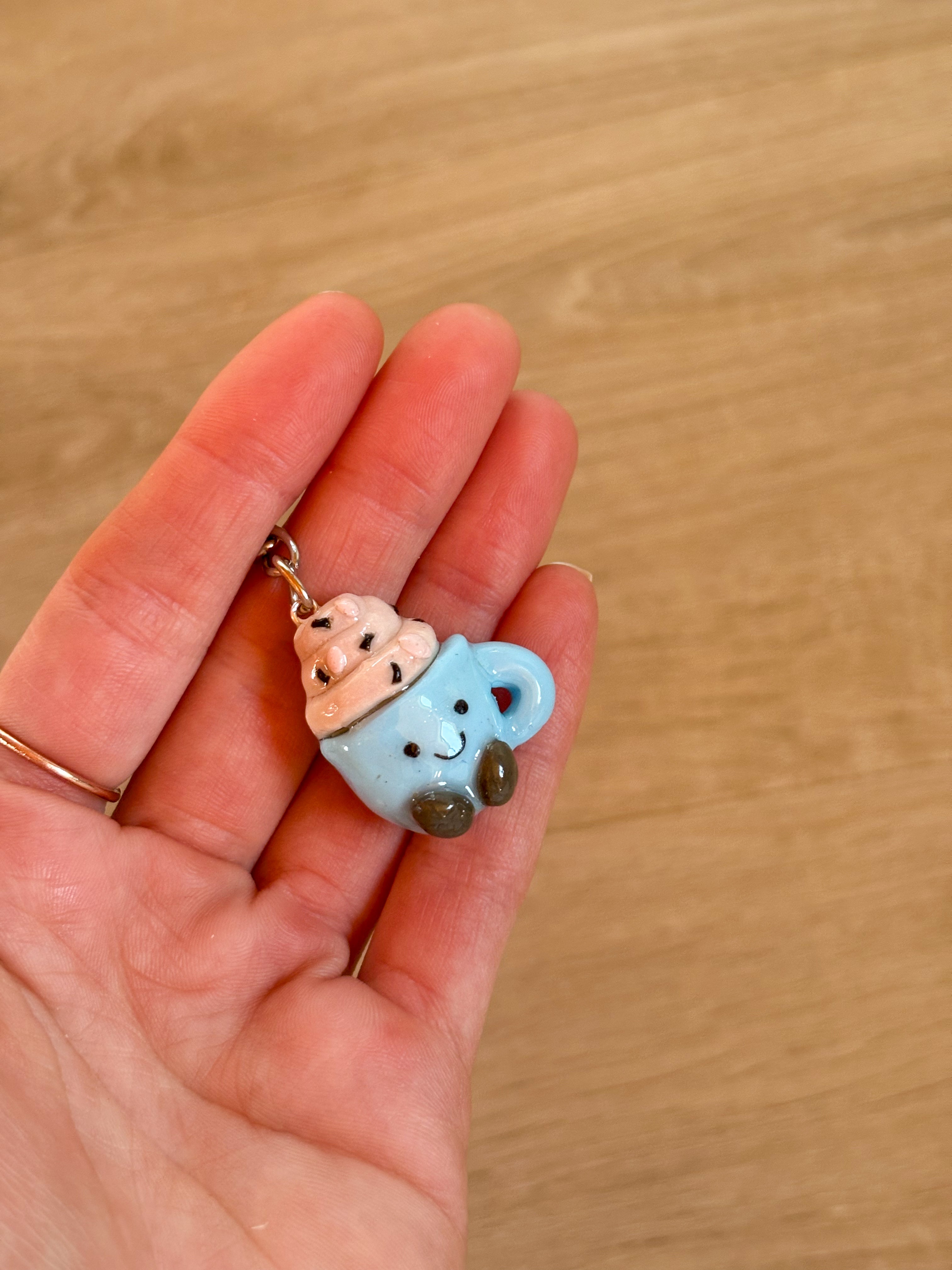 Jellycat inspired hot chocolate keyring