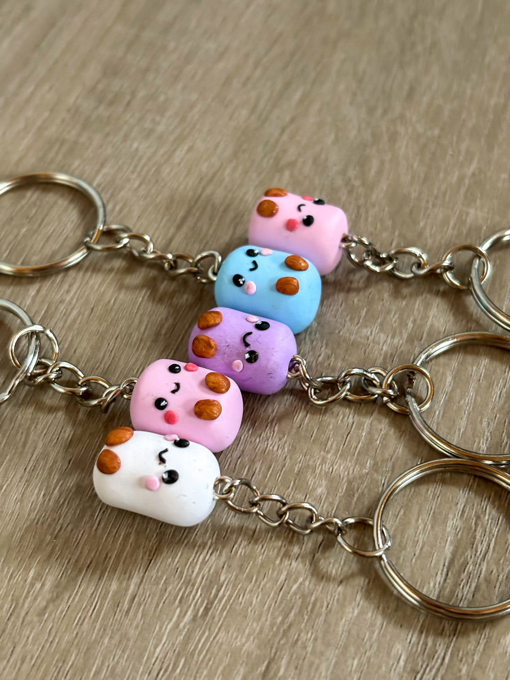 Pink Marshmallow keyring jellycat inspired non resin